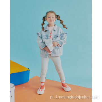 Jaqueta jeans infantil para meninas